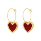 Boucles d'oreilles en forme de cœur en or