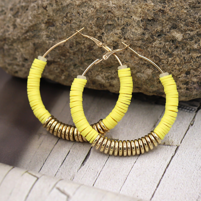 Boucles d'oreilles Boho Éclatantes aux Pierres Colorées
