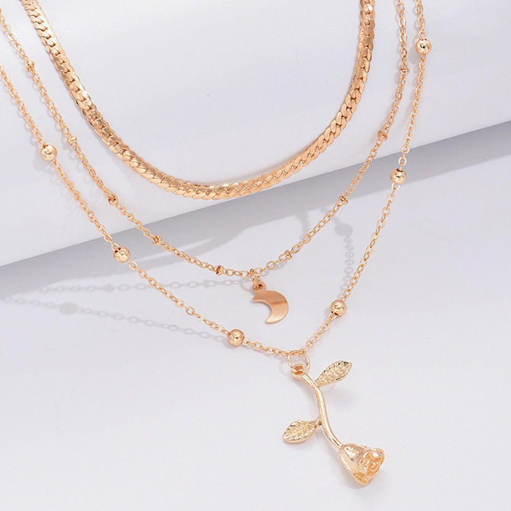 Collier avec pendentif Rose d'Or