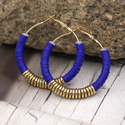 Boucles d'oreilles Boho Éclatantes aux Pierres Colorées