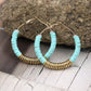 Boucles d'oreilles Boho Éclatantes aux Pierres Colorées