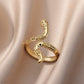 Bague Serpent Ajustable ornée de Zircons Étincelants