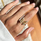 Bague Ajustable Papillon en Or Éblouissant avec Zircons Étincelants