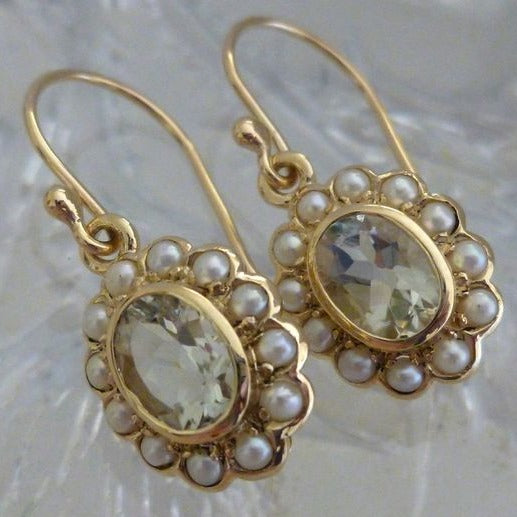Boucles d'oreilles bohèmes avec perles et cristaux