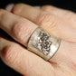 Bague Bande Large Vogel Fleur