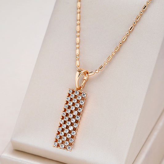 Collier en zirconium plaqué or
