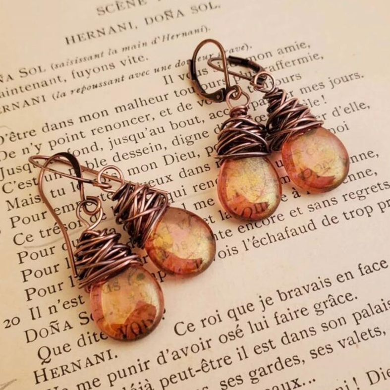 Boucles d'oreilles en cristal cosmique