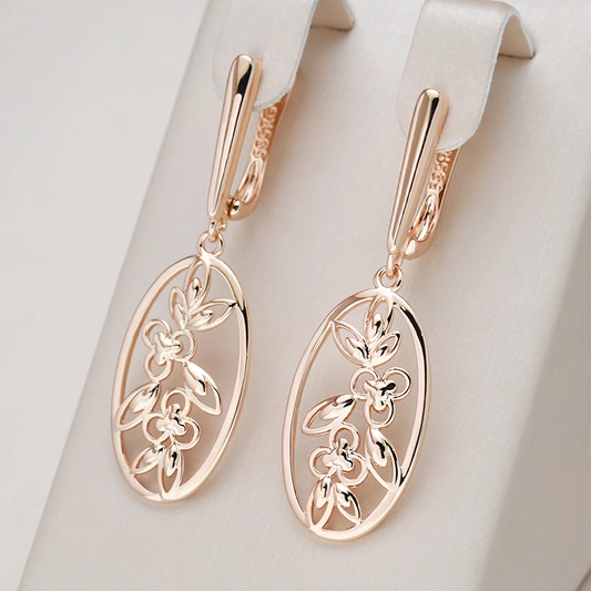 Boucles d'oreilles rondes élégantes en or