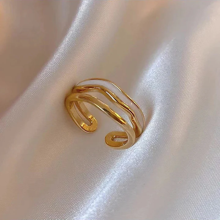 Bague vintage ajustable en or
