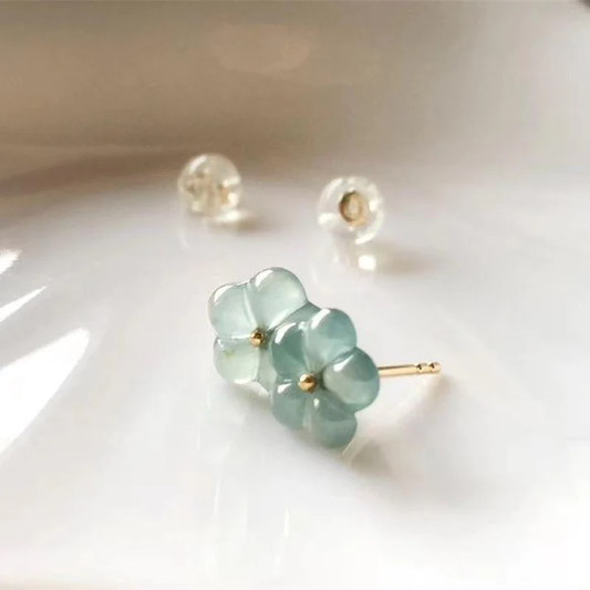 Boucles d'oreilles en cristal turquoise vintage