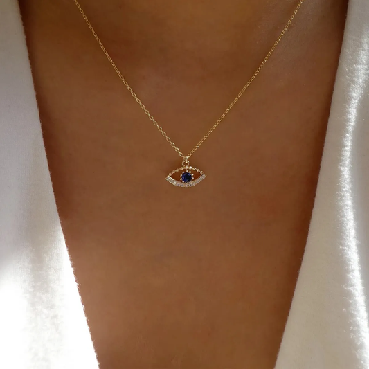 Collier Nazar en or avec zircons
