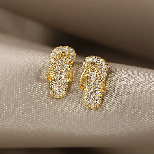 Boucles d'oreilles à importation en or brillant