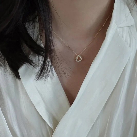 Collier cœur brillant élégant