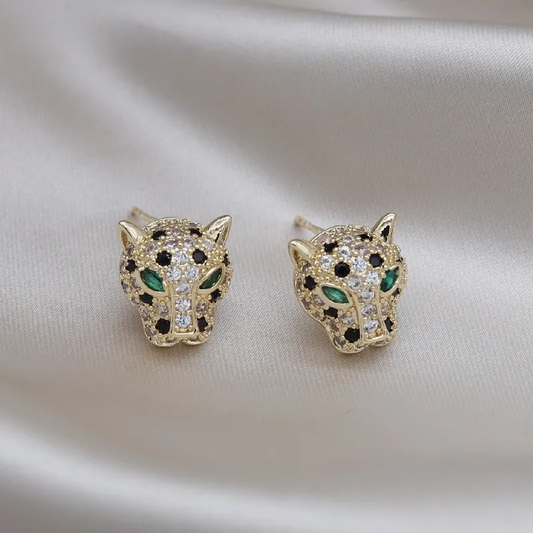 Boucles d'oreilles élégantes et lumineuses en léopard
