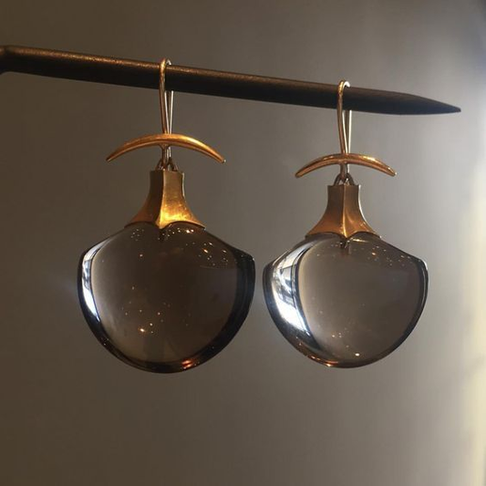 Boucles d'oreilles en cristal cosmique vintage