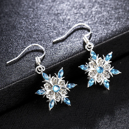 Boucles d'oreilles vintage avec lumière des étoiles bleues