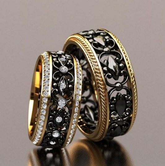 Bague Noire Vintage Hohle