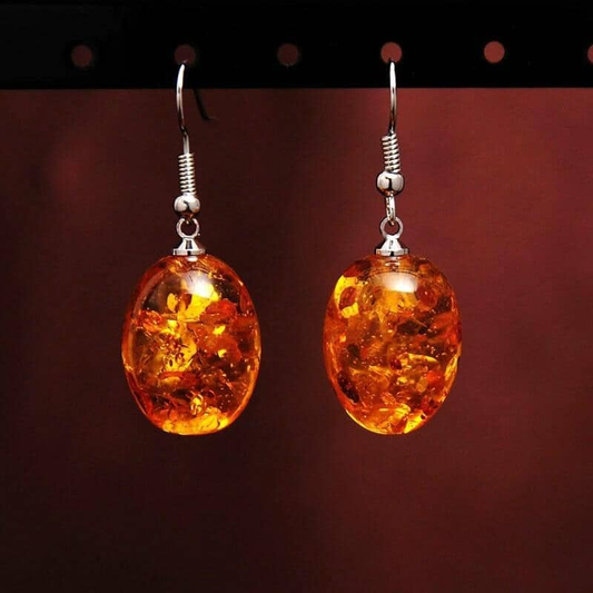 Boucles d'oreilles vintage en Feuerkristall