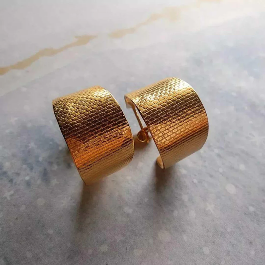 Boucles d'oreilles vintage Golden Basket