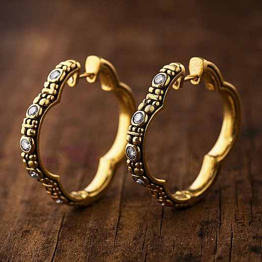 Anneaux vintage dorés irréguliers