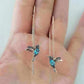 Boucles d'oreilles avec émail colibri et zirconiums