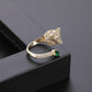 Bague Ajustable au Design Léopard avec Éclat en Zircone Complète