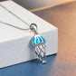 Collier Medusa en opale et argent avec zircone