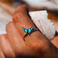Bague queue de poisson en argent et opale